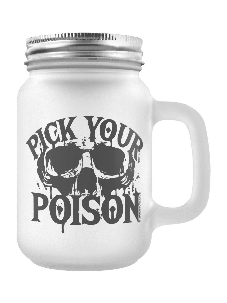 Pick Your Poison Frosted Mason Jar