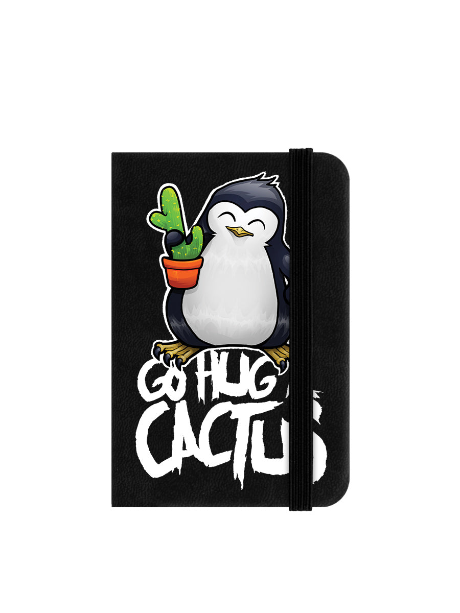 Psycho Penguin Go Hug A Cactus Mini Black Notebook