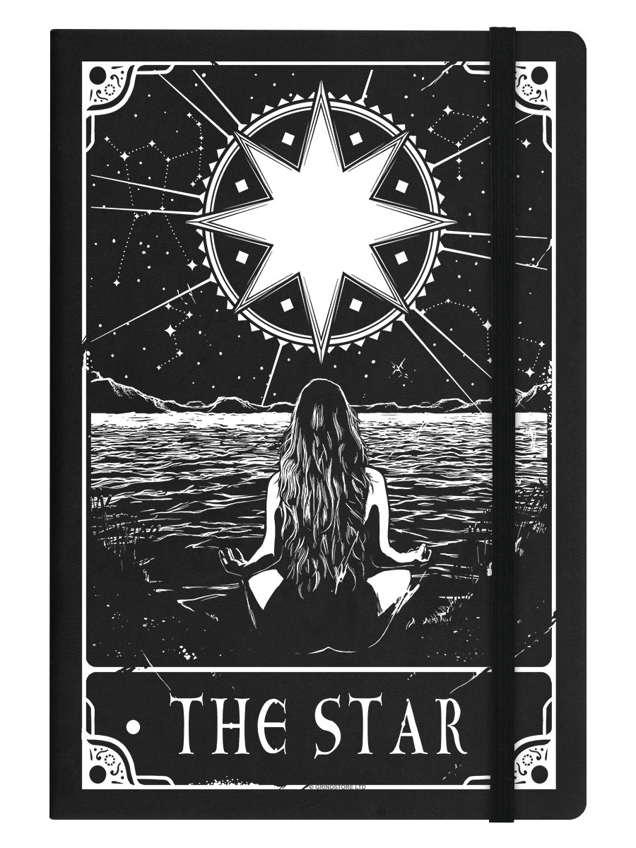 Deadly Tarot The Star Black A5 Hard Cover Notebook