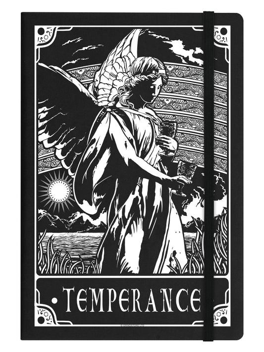 Deadly Tarot Temperance Black A5 Hard Cover Notebook