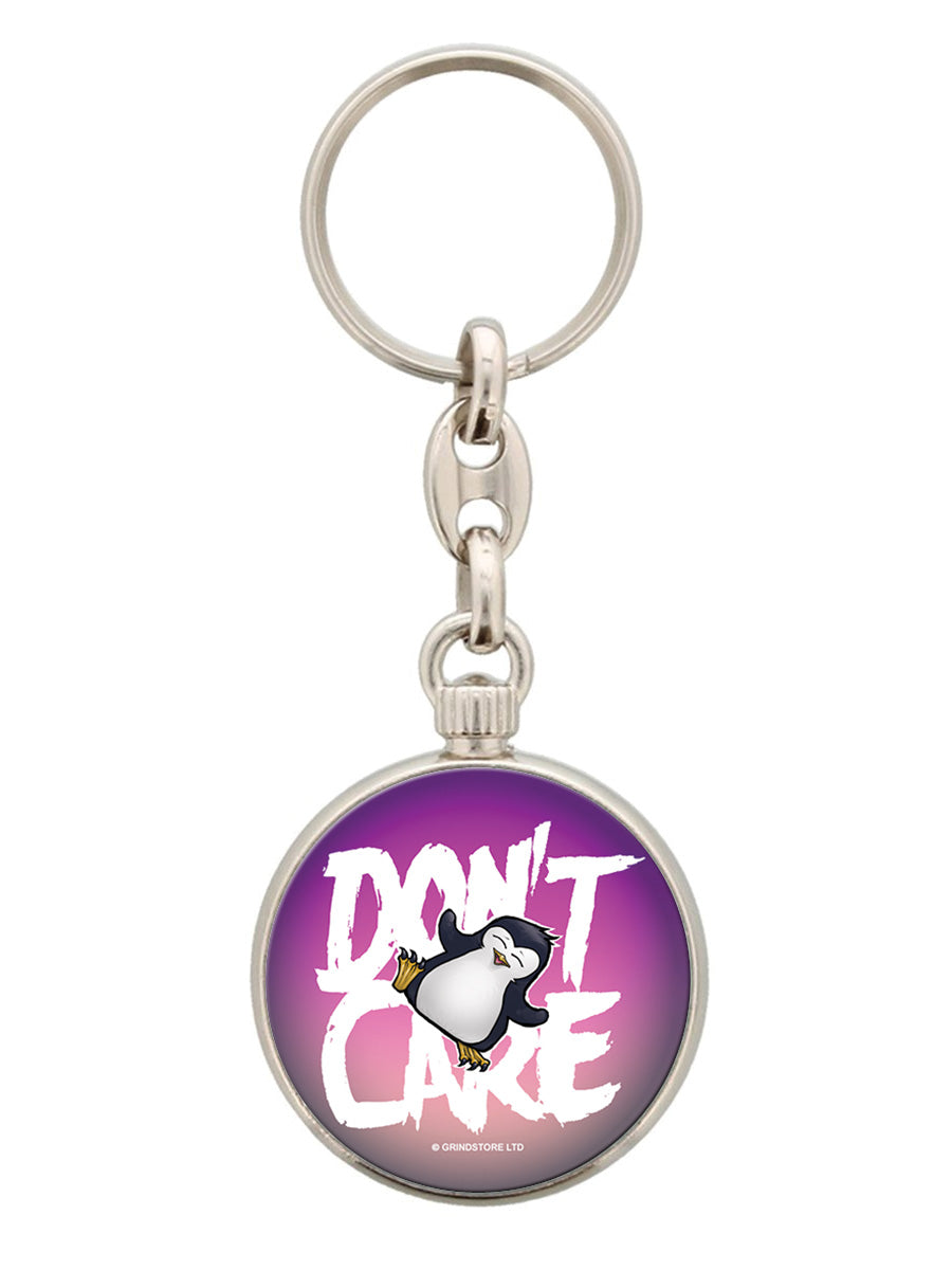 Psycho Penguin Don't Care Circular Keyring