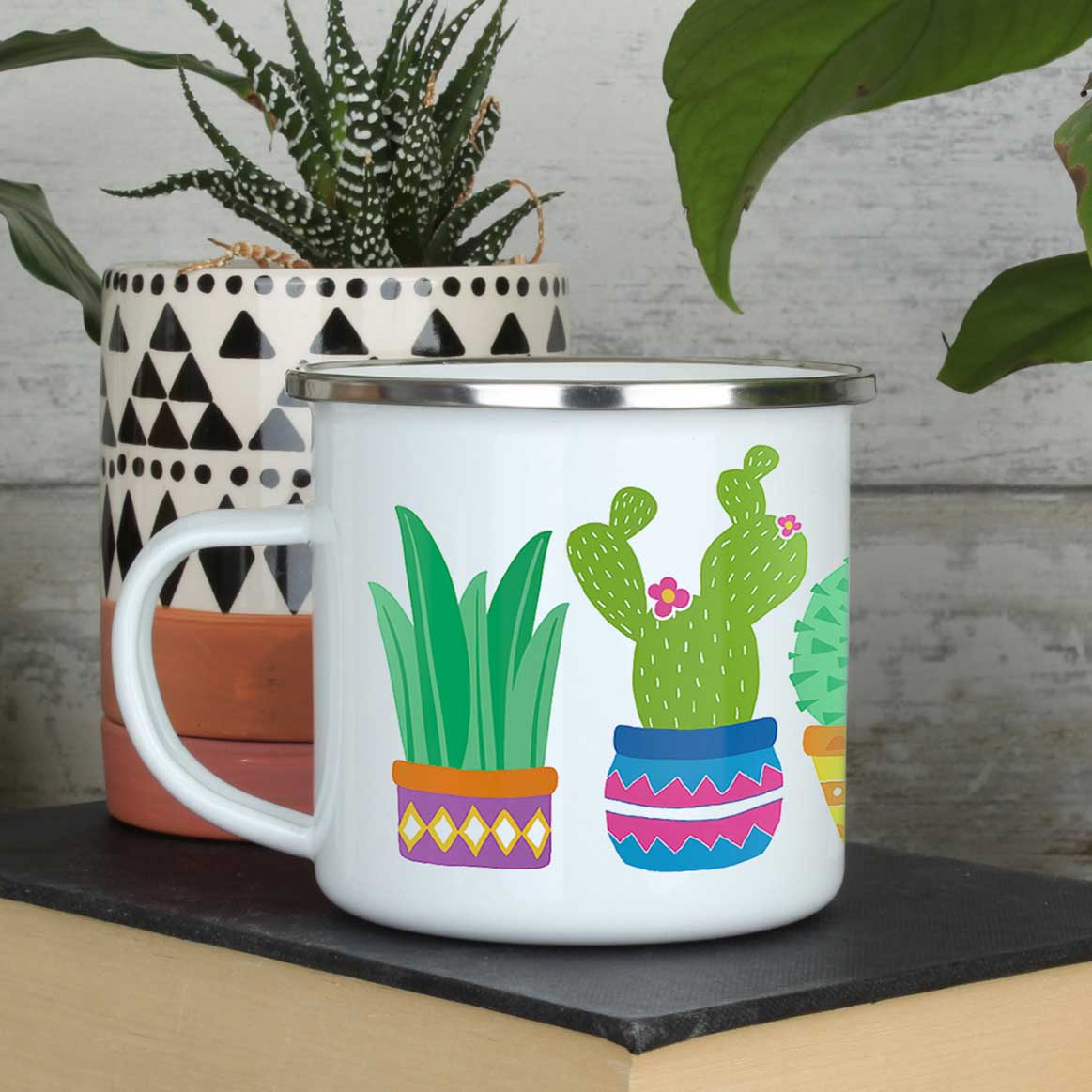 Hedgehog Cacti Enamel Mug