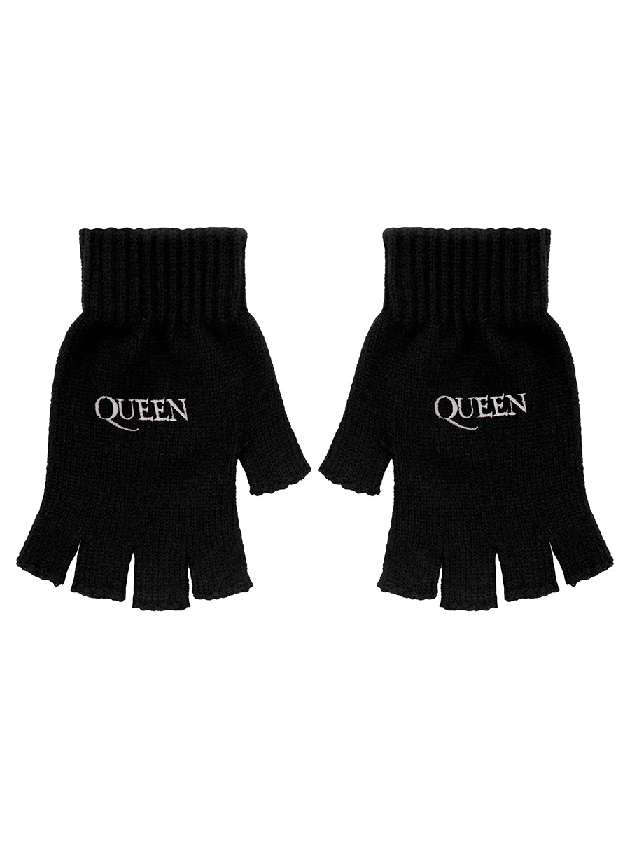 Queen Logo Fingerless Gloves