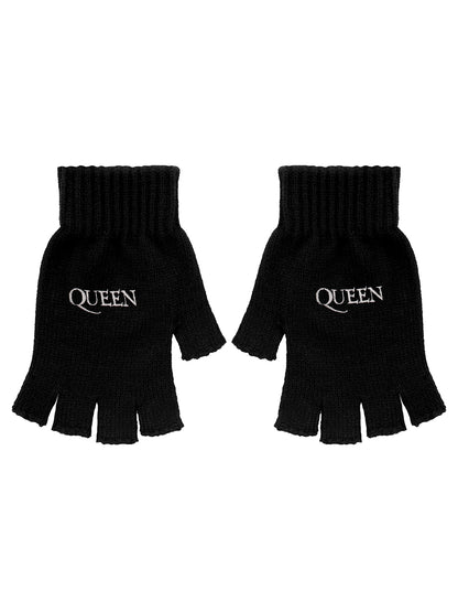 Queen Logo Fingerless Gloves