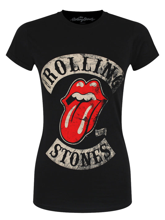 Rolling Stones 1978 Tour Ladies Black T-Shirt