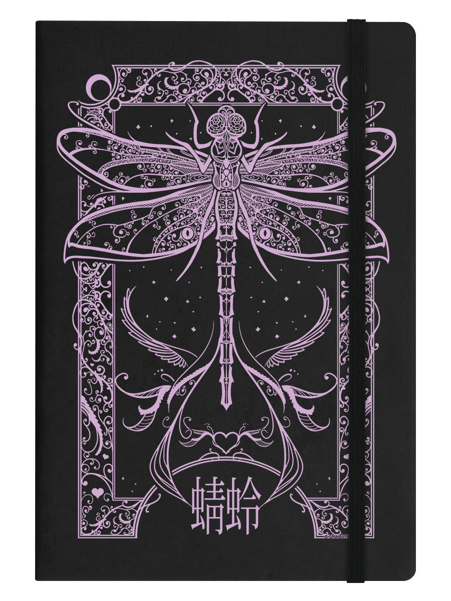 Cryptic Dragonfly Black A5 Hard Cover Notebook