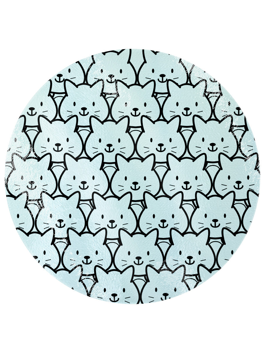 Because Cats Circular Glass Chopping Board