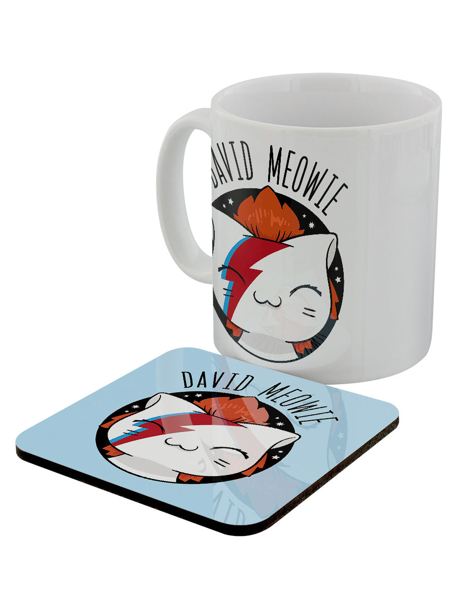 V. I. Pets David Meowie Mug & Coaster Set