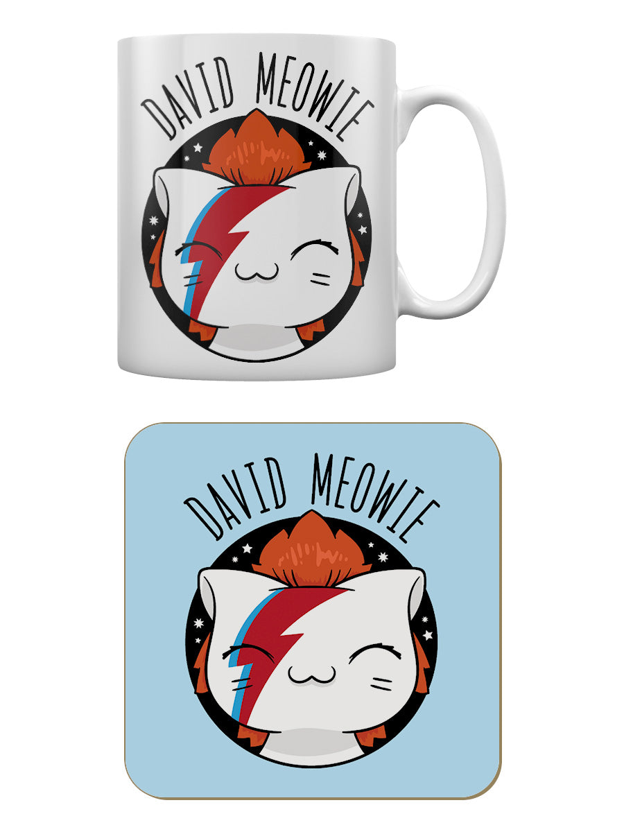 V. I. Pets David Meowie Mug & Coaster Set