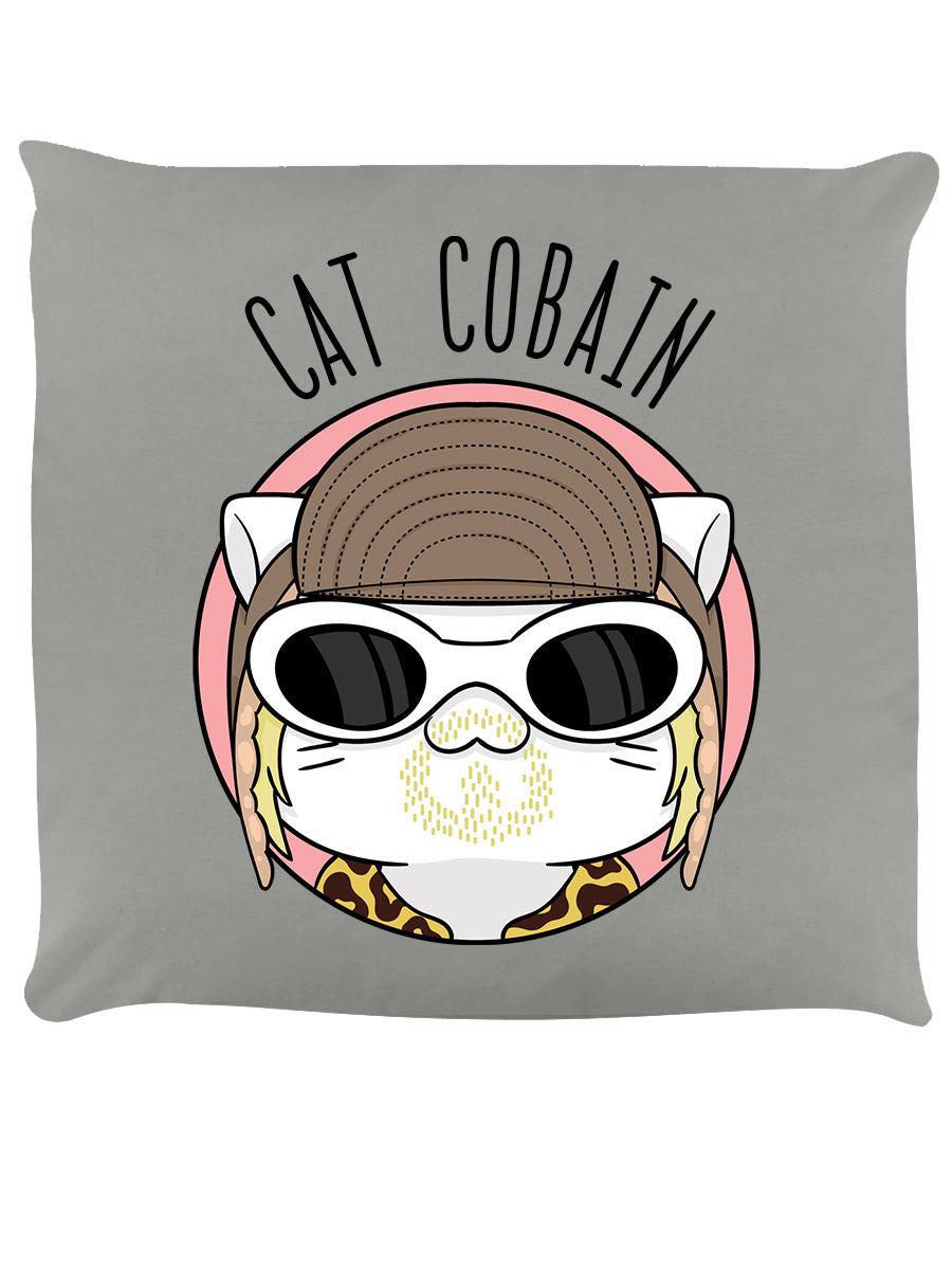 V. I. Pets Cat Cobain Pale Grey Cushion