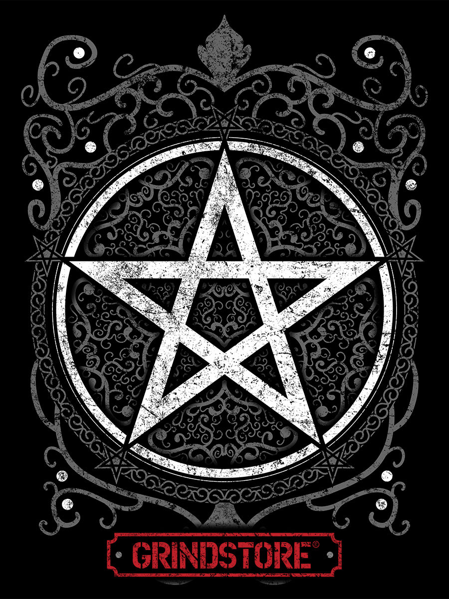Grindstore Pentagram Star Ladies Black T-Shirt