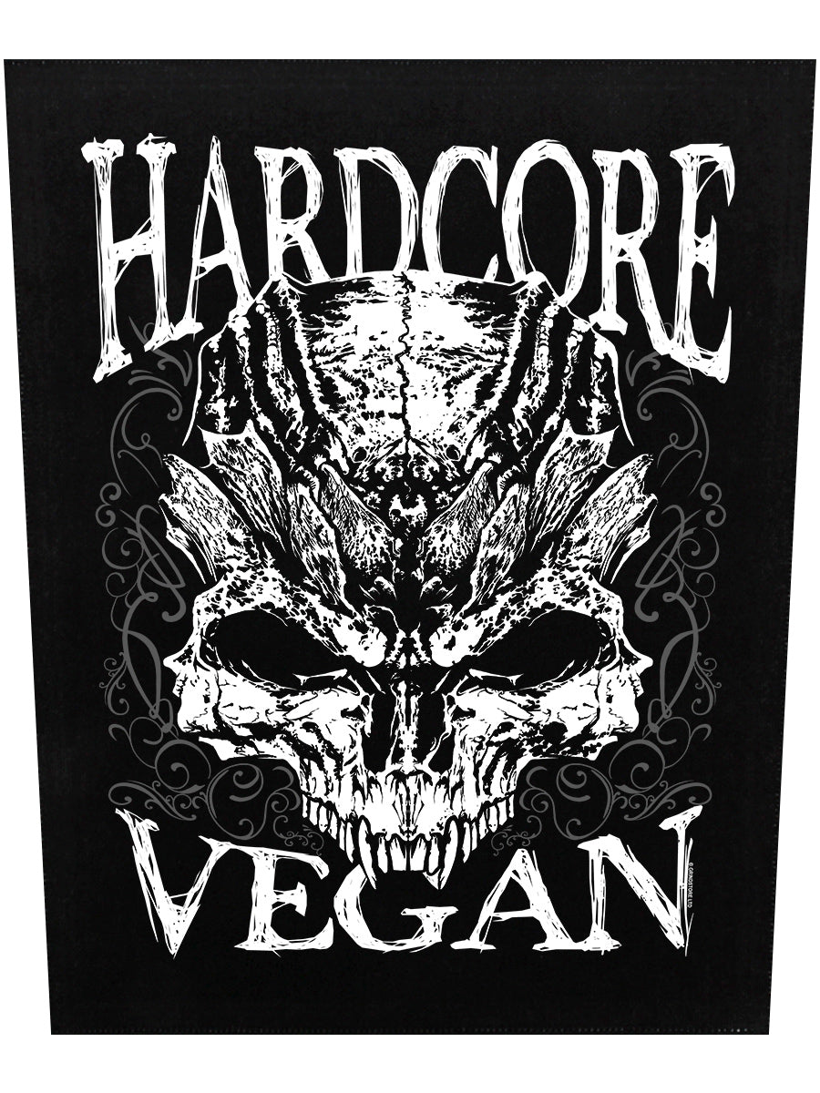 Hardcore Vegan Black Back Patch