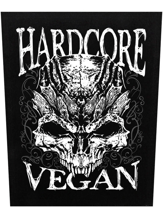 Hardcore Vegan Black Back Patch