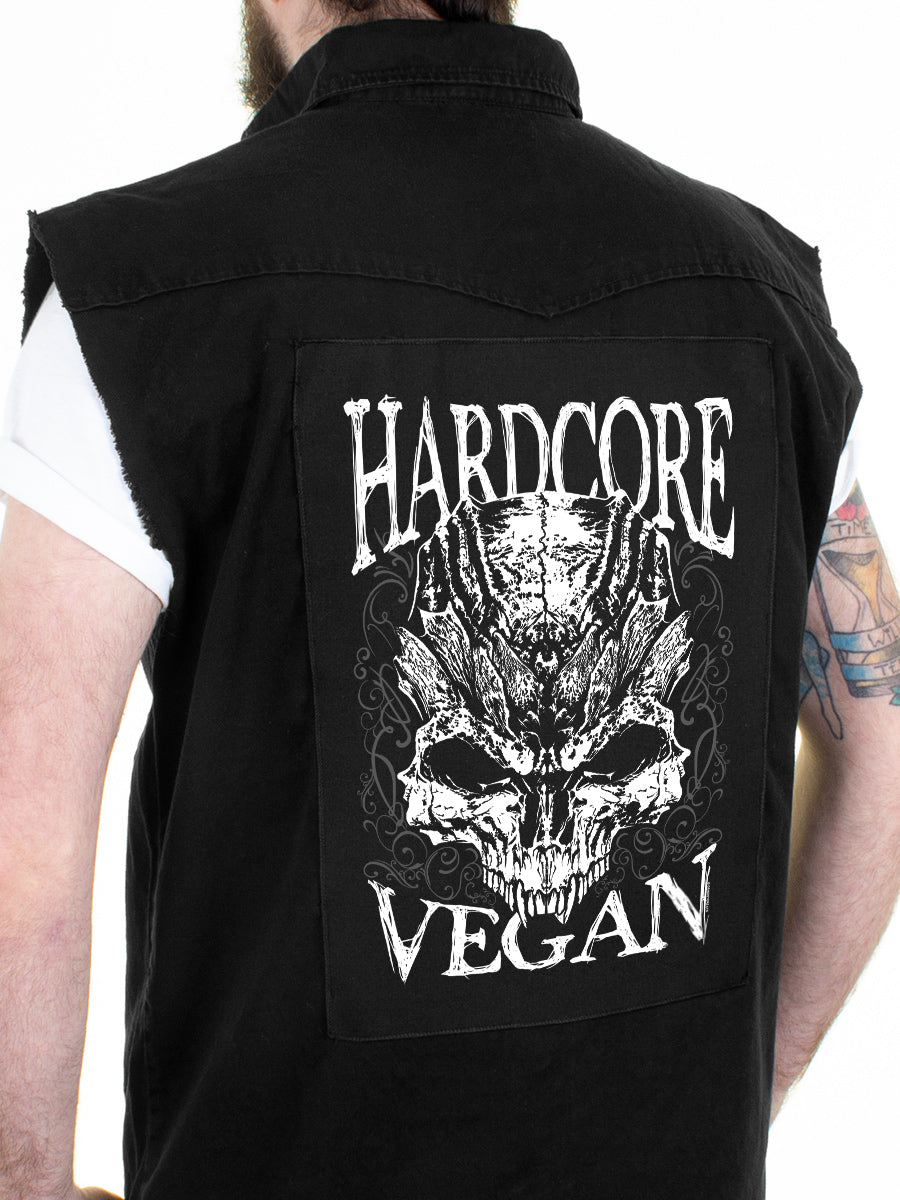 Hardcore Vegan Black Back Patch