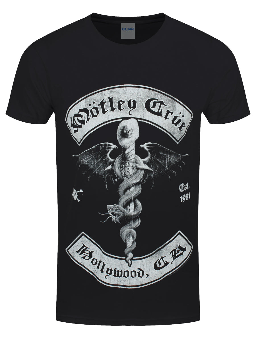 Motley Crue Feelgood Hollywood Revision Men's Black T-Shirt