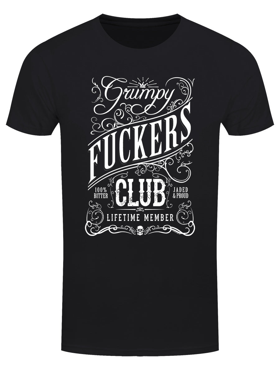 Grumpy Fuckers Club Life Time Member Men's Black T-Shirt