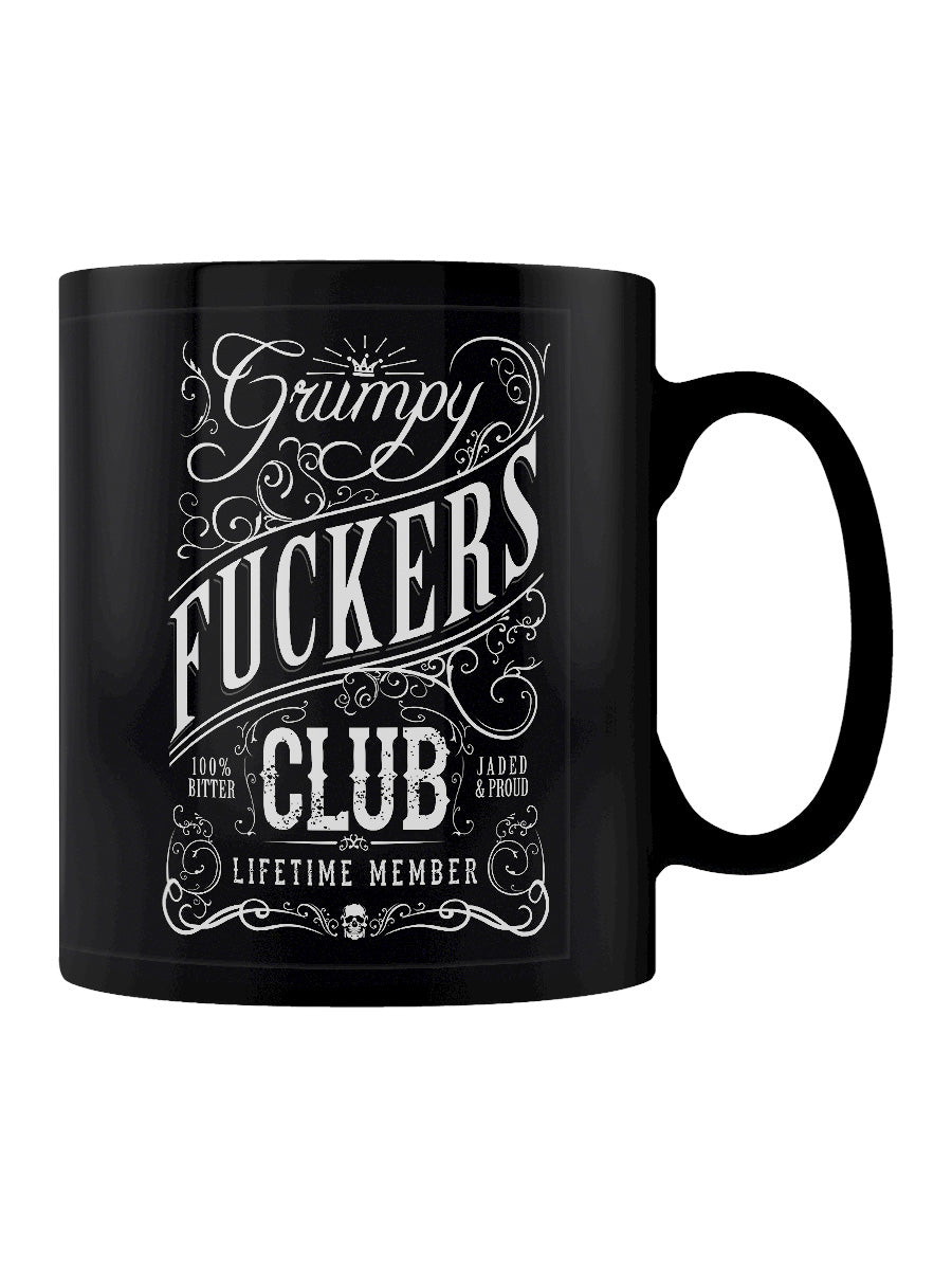 Grumpy Fuckers Club Life Time Member Black Mug