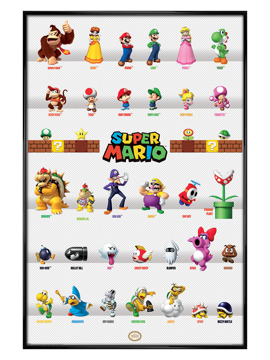 Super Mario Character Parade Maxi Poster