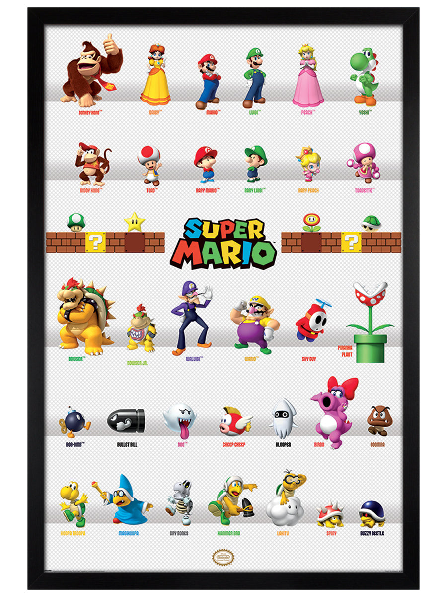 Super Mario Character Parade Maxi Poster