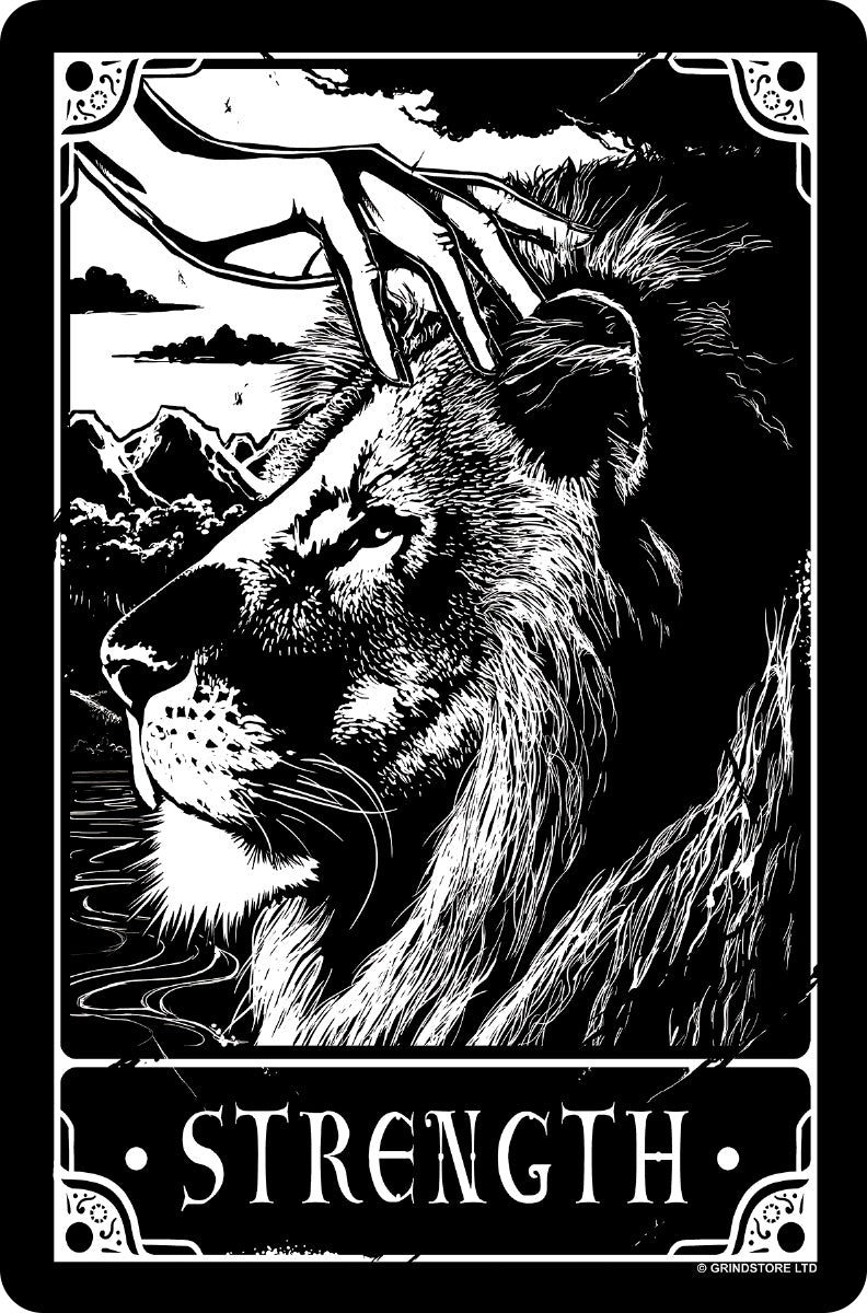 Deadly Tarot - Strength Greet Tin Card