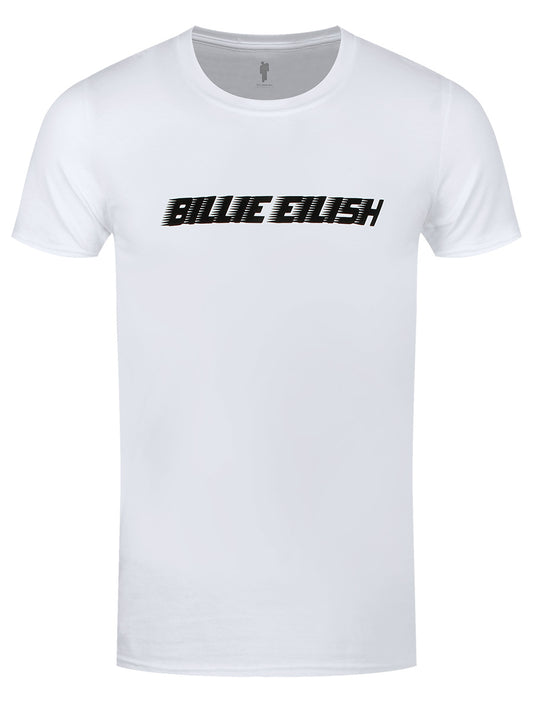 Billie Eilish Black Racer Logo Men's White T-Shirt