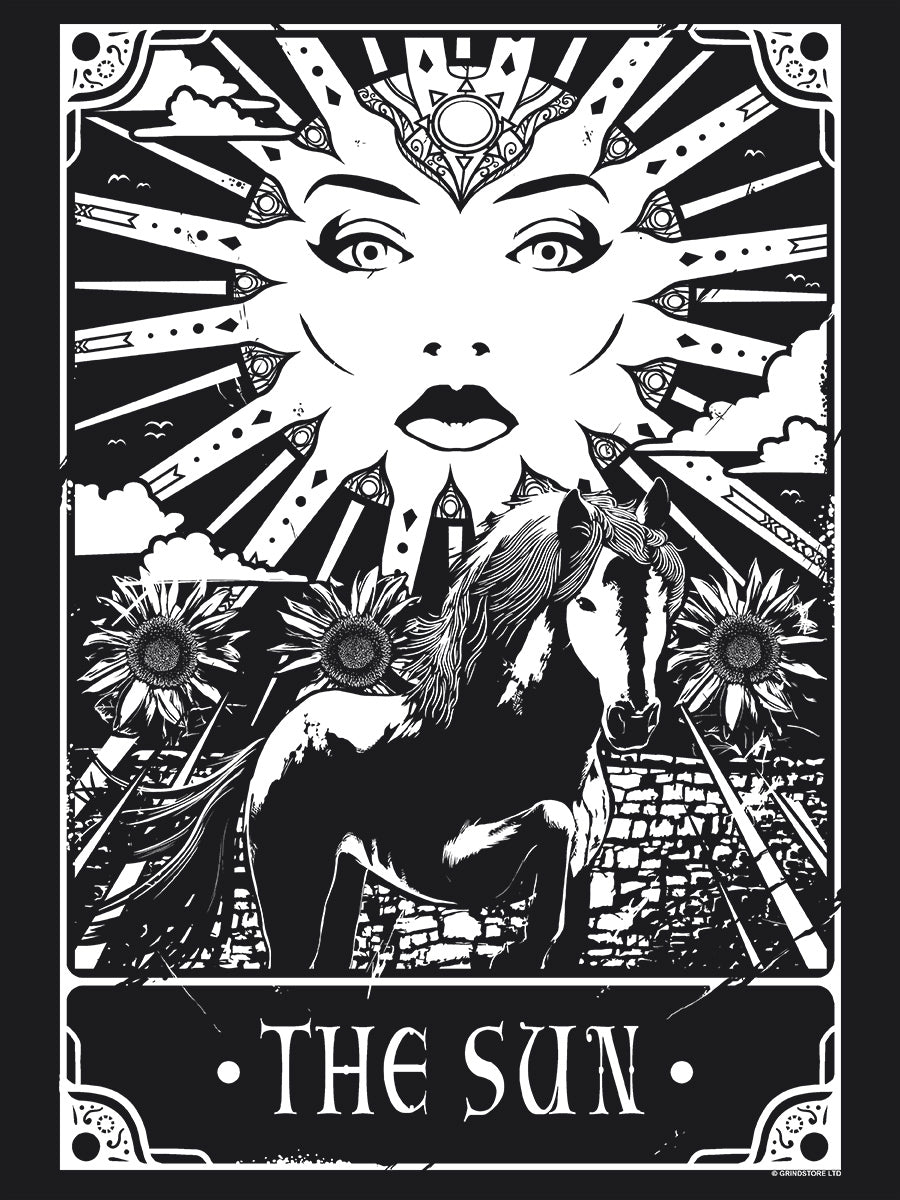 Deadly Tarot - The Sun Ladies Premium Black T-Shirt
