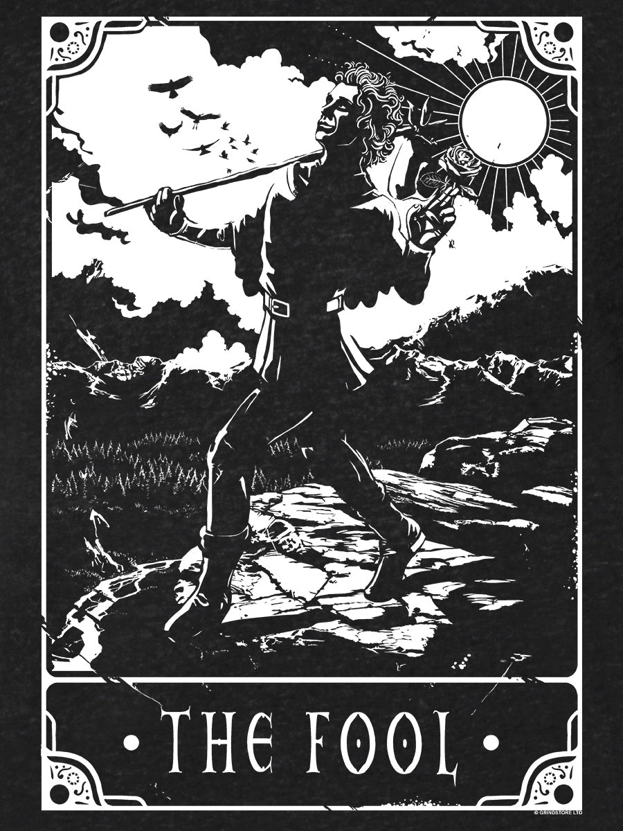 Deadly Tarot - The Fool Men's Heather Black Denim T-Shirt