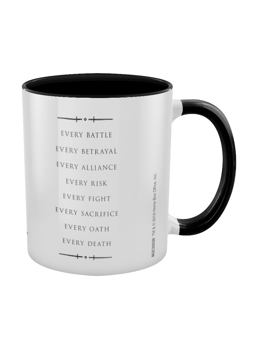 Game of Thrones For The Throne Black Coloured Inner Mug