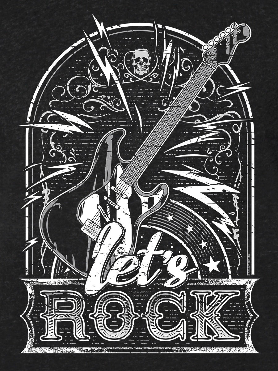 Let's Rock Men's Heather Black Denim T-Shirt