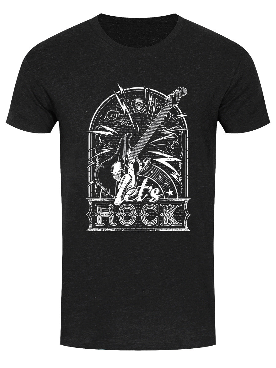 Let's Rock Men's Heather Black Denim T-Shirt