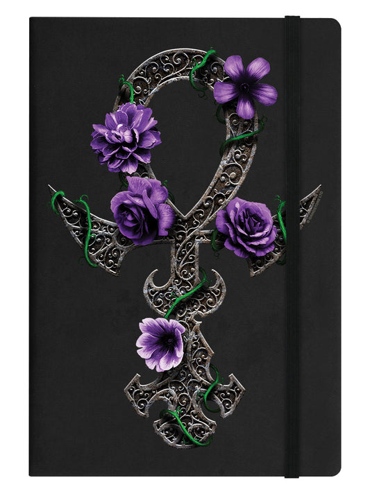 Requiem Collective Floral Ankh Black A5 Hard Cover Notebook