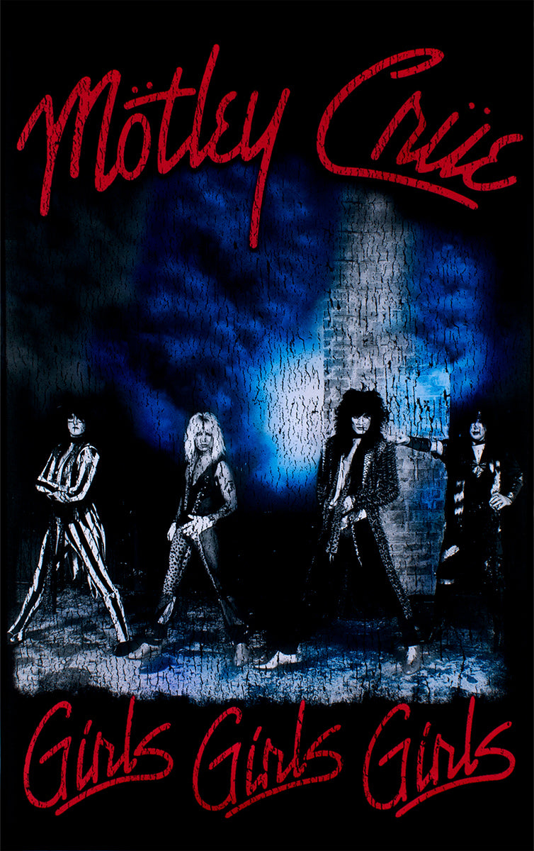 Motley Crue Girls, Girls, Girls Textile Flag