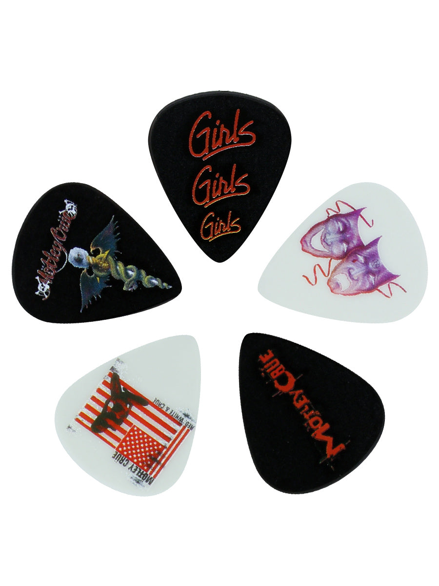 Motley Crue Red And White Plectrums 5 Pack