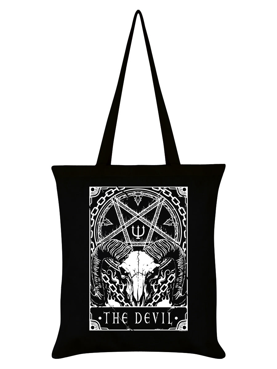 Deadly Tarot - The Devil Black Tote Bag