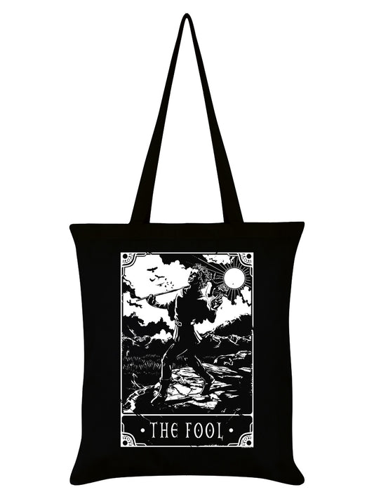 Deadly Tarot - The Fool Black Tote Bag