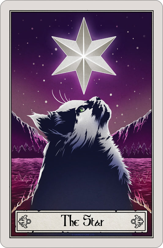 Deadly Tarot Felis The Star Greet Tin Card
