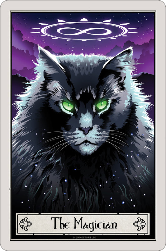 Deadly Tarot Felis The Magician Greet Tin Card
