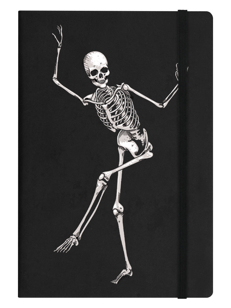 Dancing Skeleton Black A5 Hard Cover Notebook