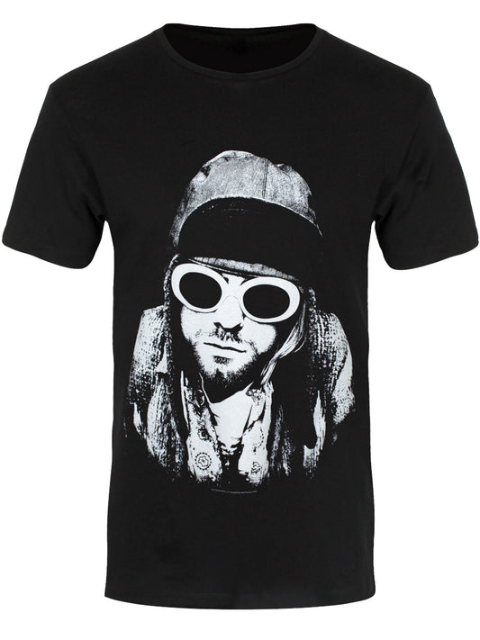 Kurt Cobain Glasses Men's Black T-Shirt
