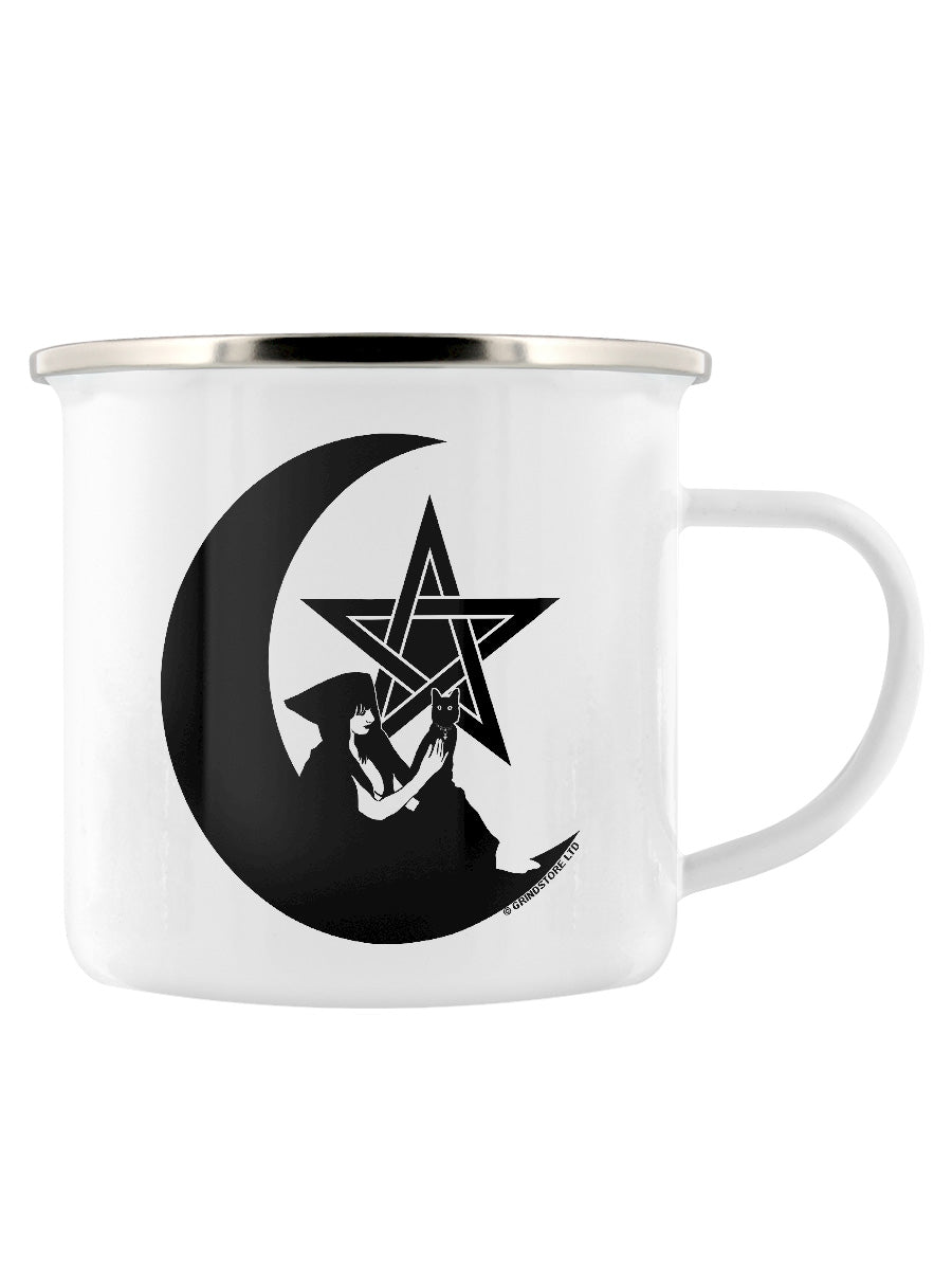 Pentagram Witch Enamel Mug