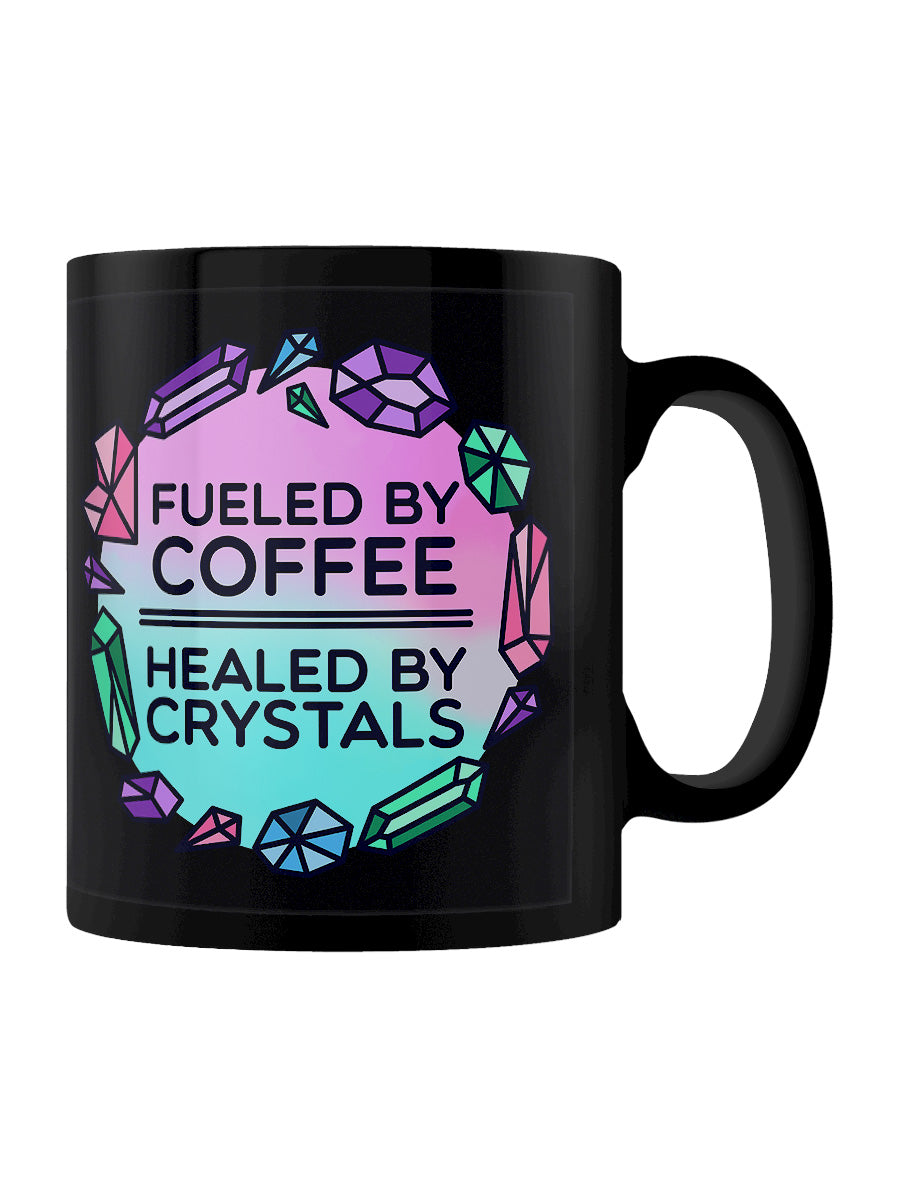 Fueled By Coffee Healed By Crystals Black Mug