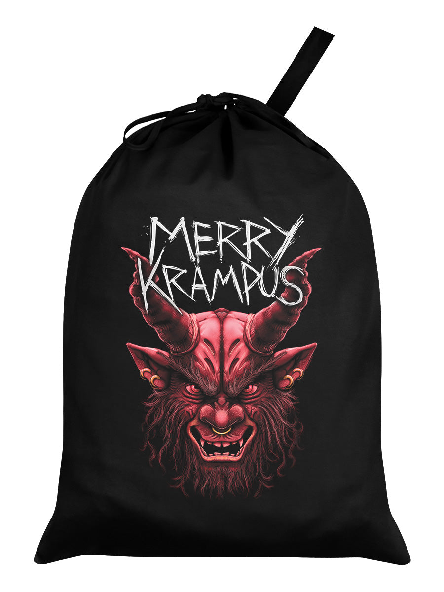 Merry Krampus Black Santa Sack