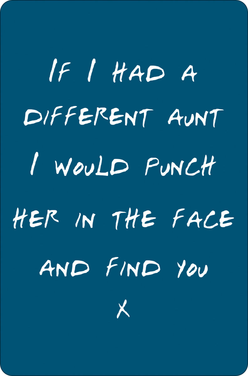 If I Had A Different Aunt Greet Tin Card