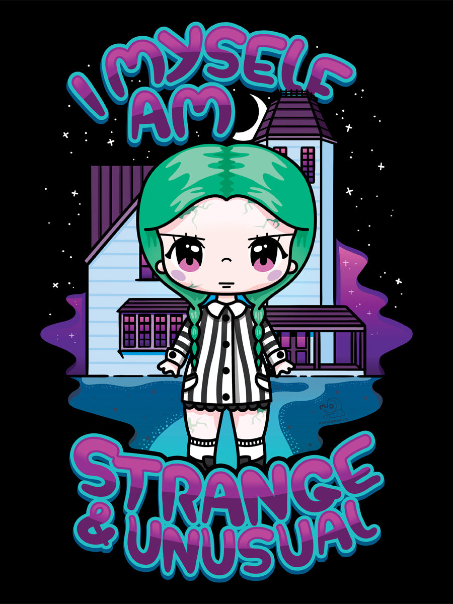 Mio Moon I Myself Am Strange & Unusual Black Tote Bag