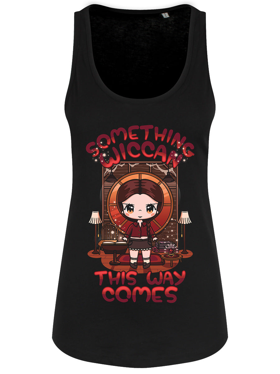 Mio Moon Something Wiccan This Way Comes Ladies Black Floaty Tank