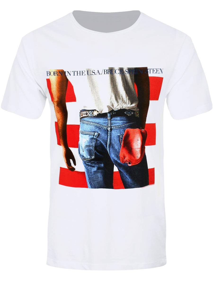 Bruce Springsteen Born In The USA Men's White T-Shirt
