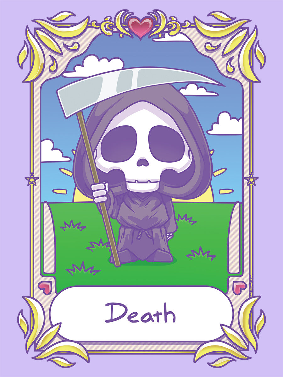 Deadly Tarot Kawaii - Death Lilac Tote Bag