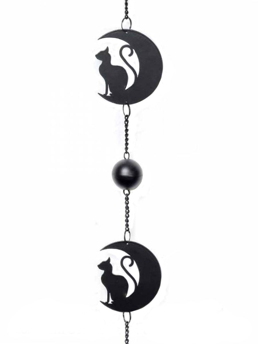 Alchemy Black Cat & Moon Hanging Decoration