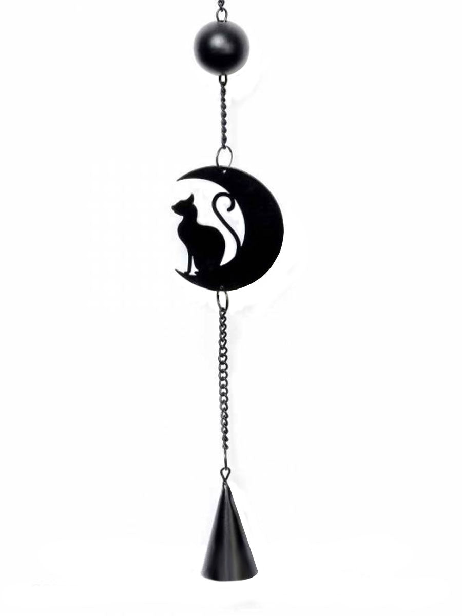 Alchemy Black Cat & Moon Hanging Decoration