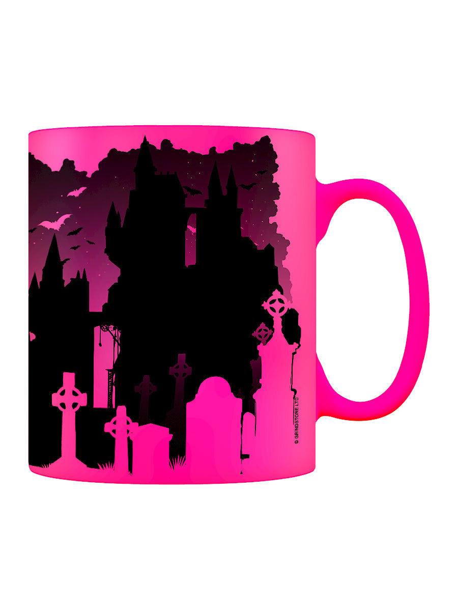 Cathedral Of Death Pink Neon Mug